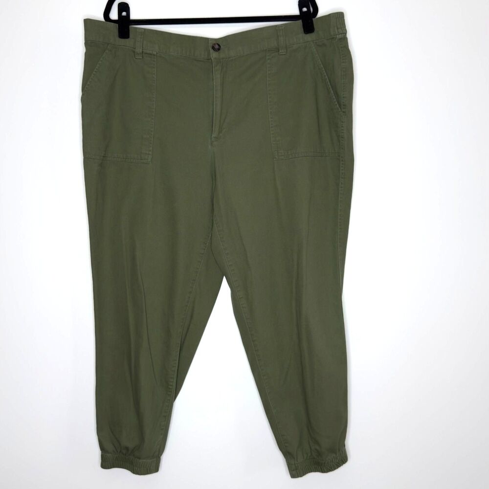 Gap Jogger High Waist Pants Olive Green Women's Size XXL
